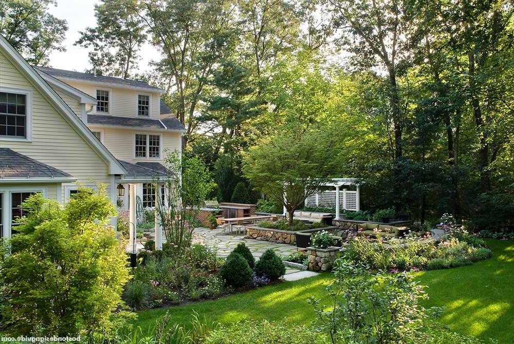 Luxury home landscapes in New England