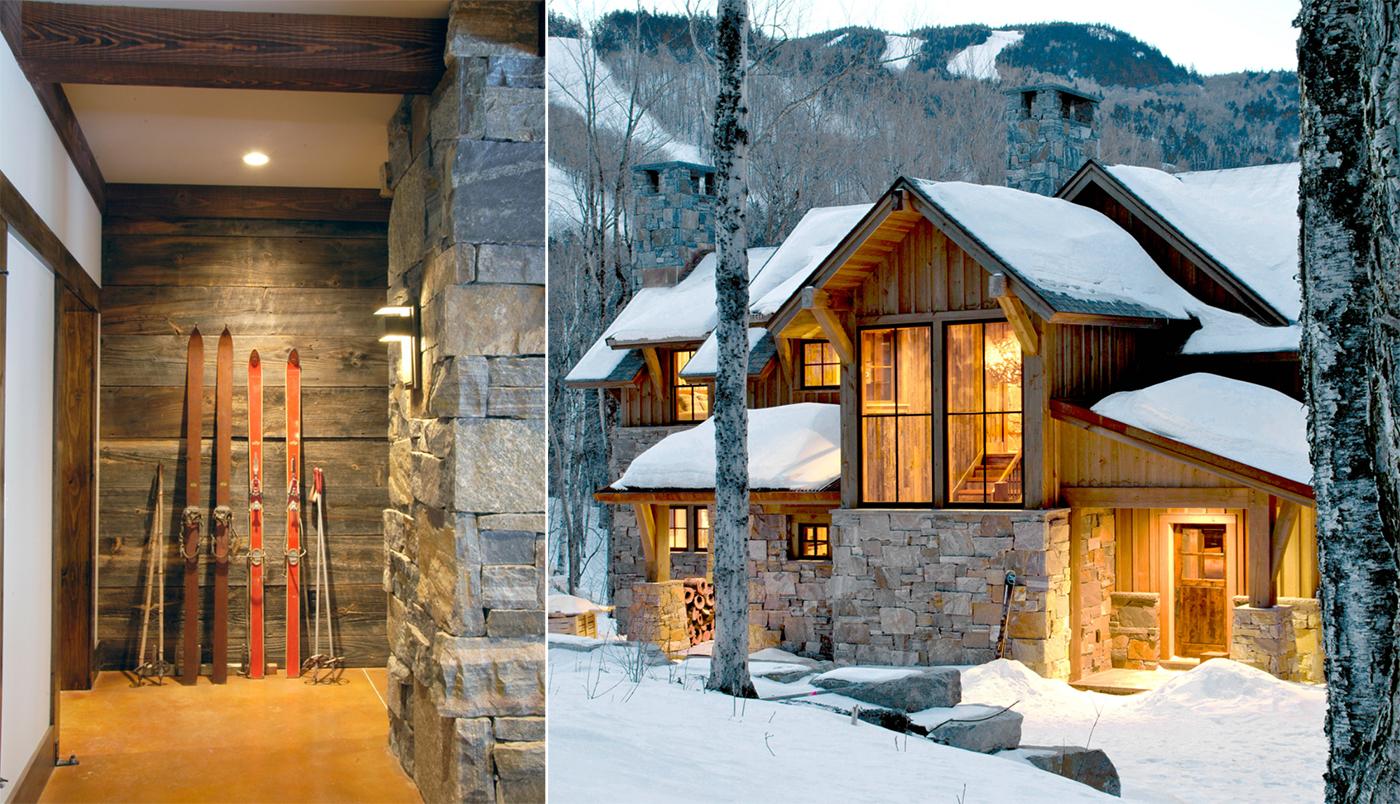 Custom trailside ski house